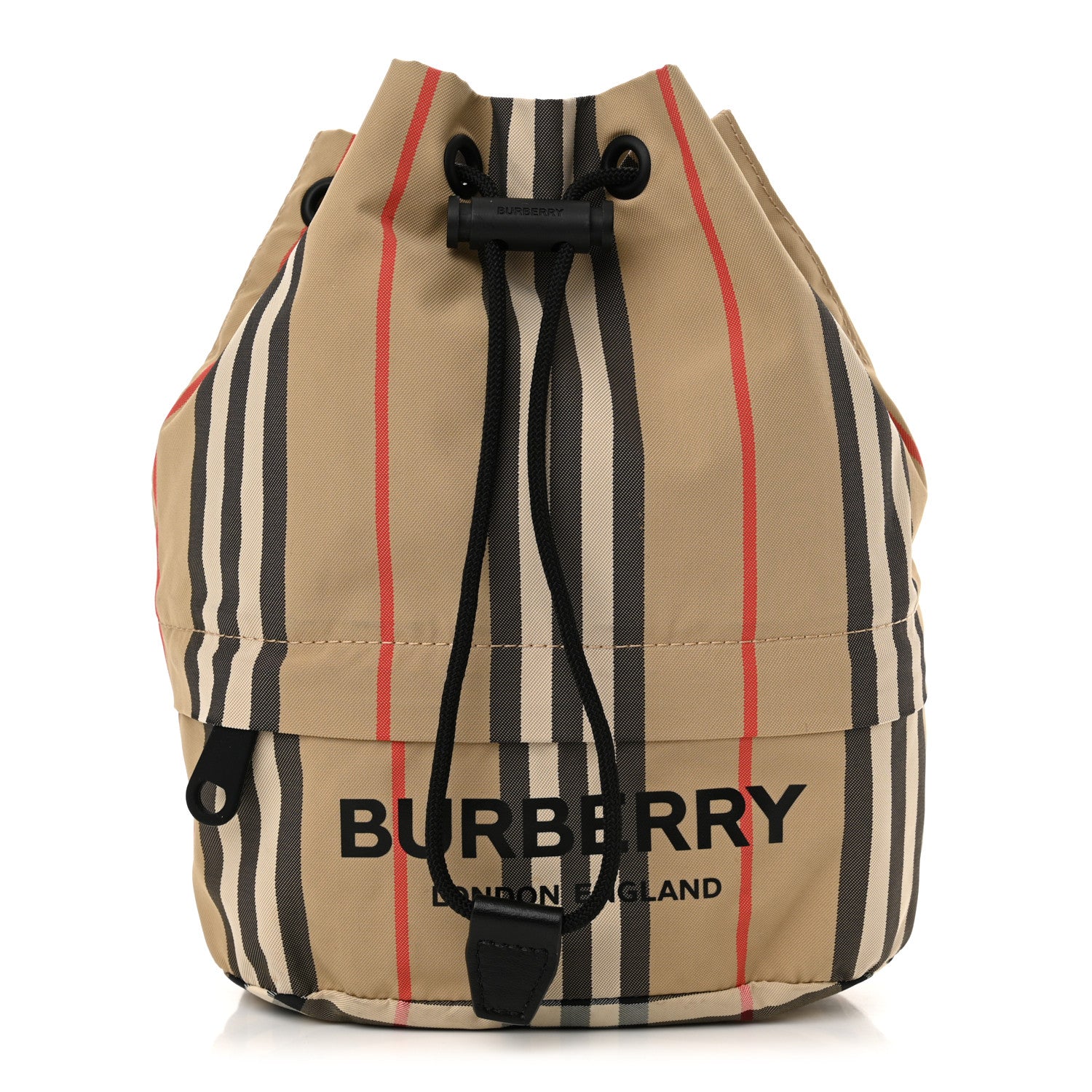 Burberry Econyl Icon Stripe Phoebe Drawcord Pouch Archive Beige 1 of 7