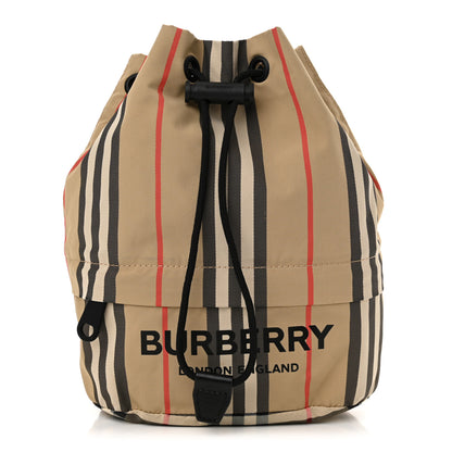 Burberry Econyl Icon Stripe Phoebe Drawcord Pouch Archive Beige 1 of 7