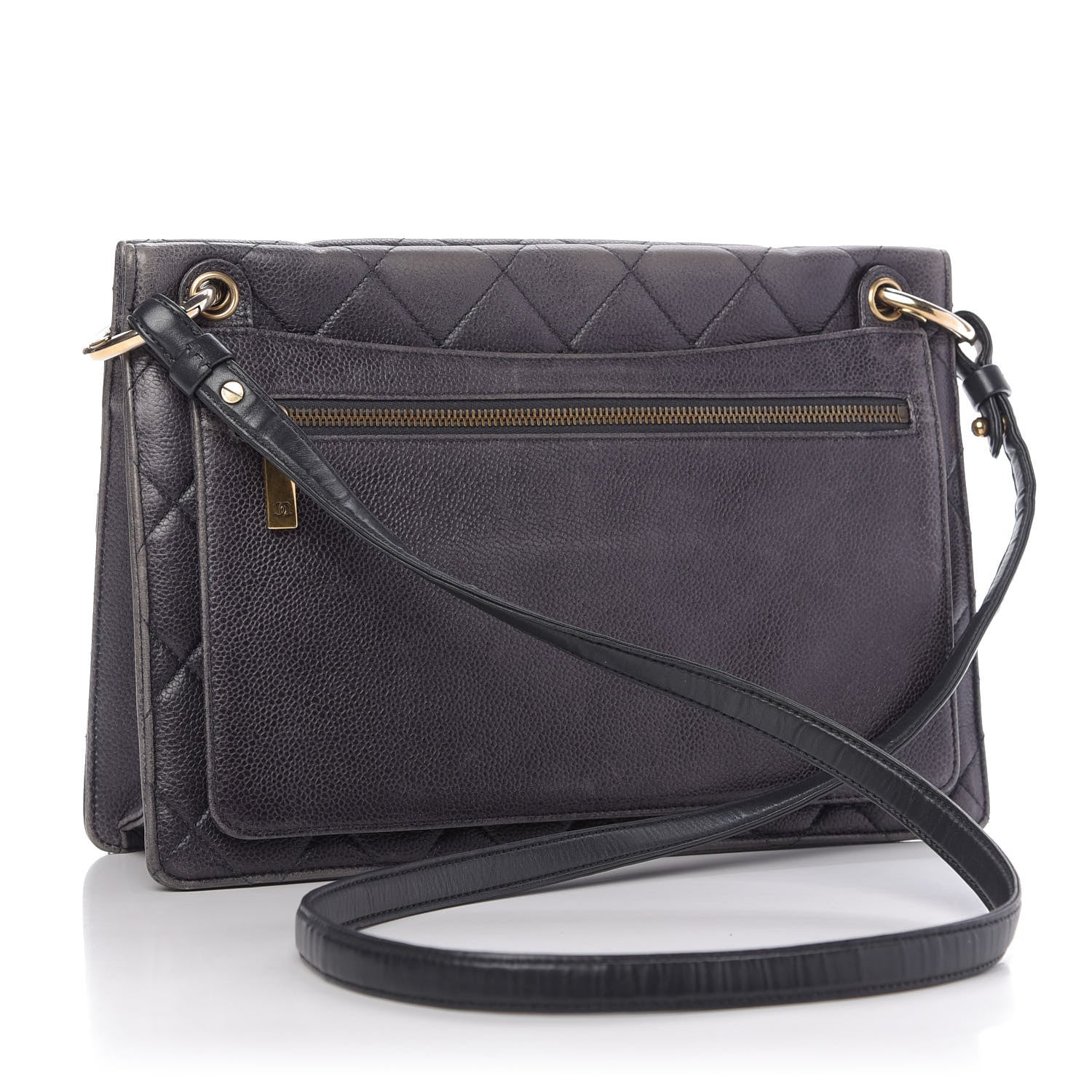 Chanel Caviar Quilted Large Retro Class Flap Dark Grey 3 of 10