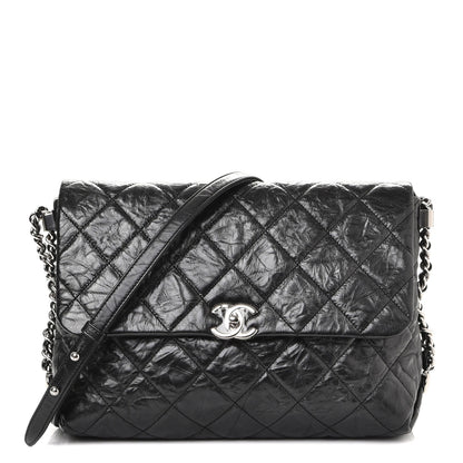 Chanel Crackled Aged Calfskin Big Bang Flap Black 1 of 8
