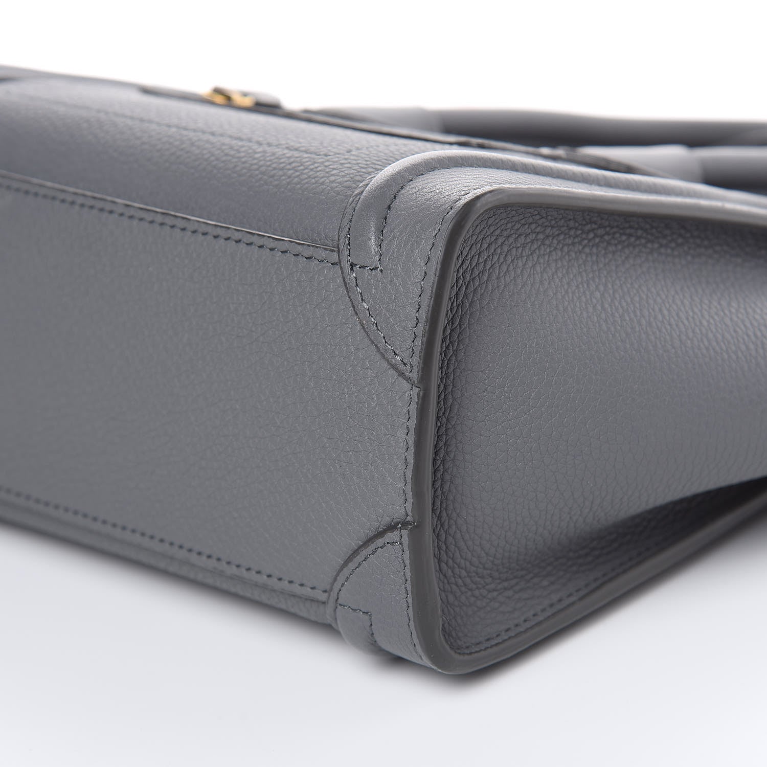 Celine Drummed Calfskin Nano Luggage Kohl 10 of 11