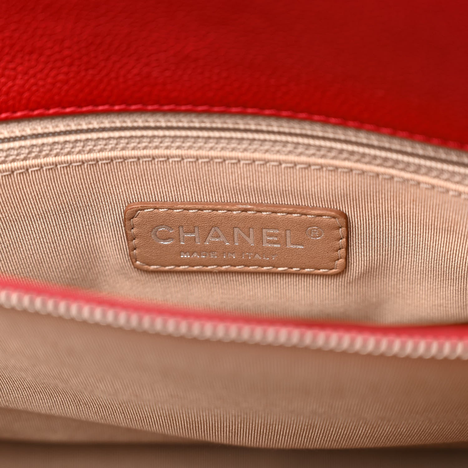 Chanel Caviar Quilted Timeless CC Soft Tote Red 8 of 12