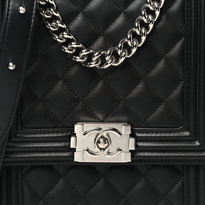 Chanel Calfskin Quilted North South Boy Flap Black 8 of 10