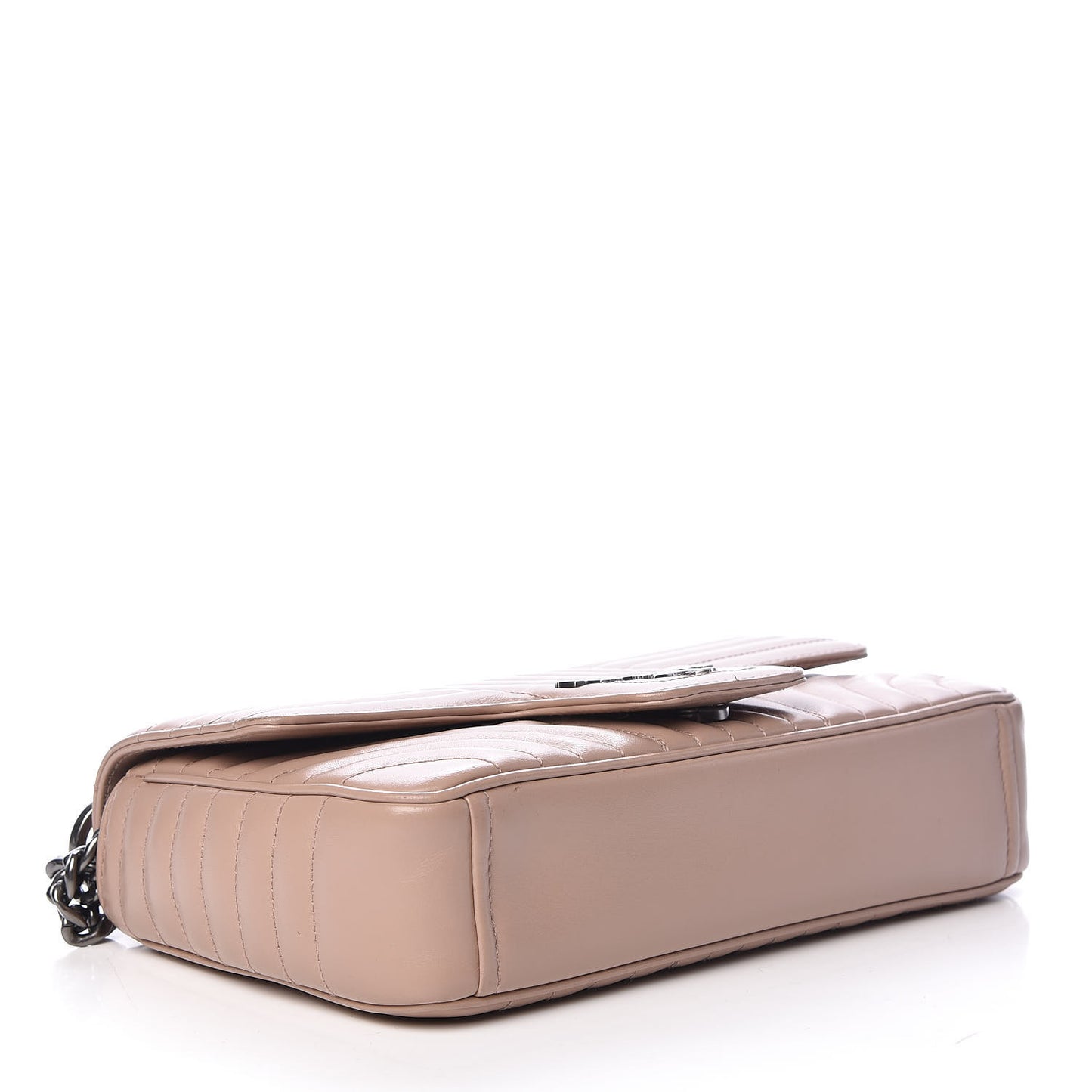 Soft Calfskin Impunture Diagramme Medium Chain Flap Shoulder Bag Cipria