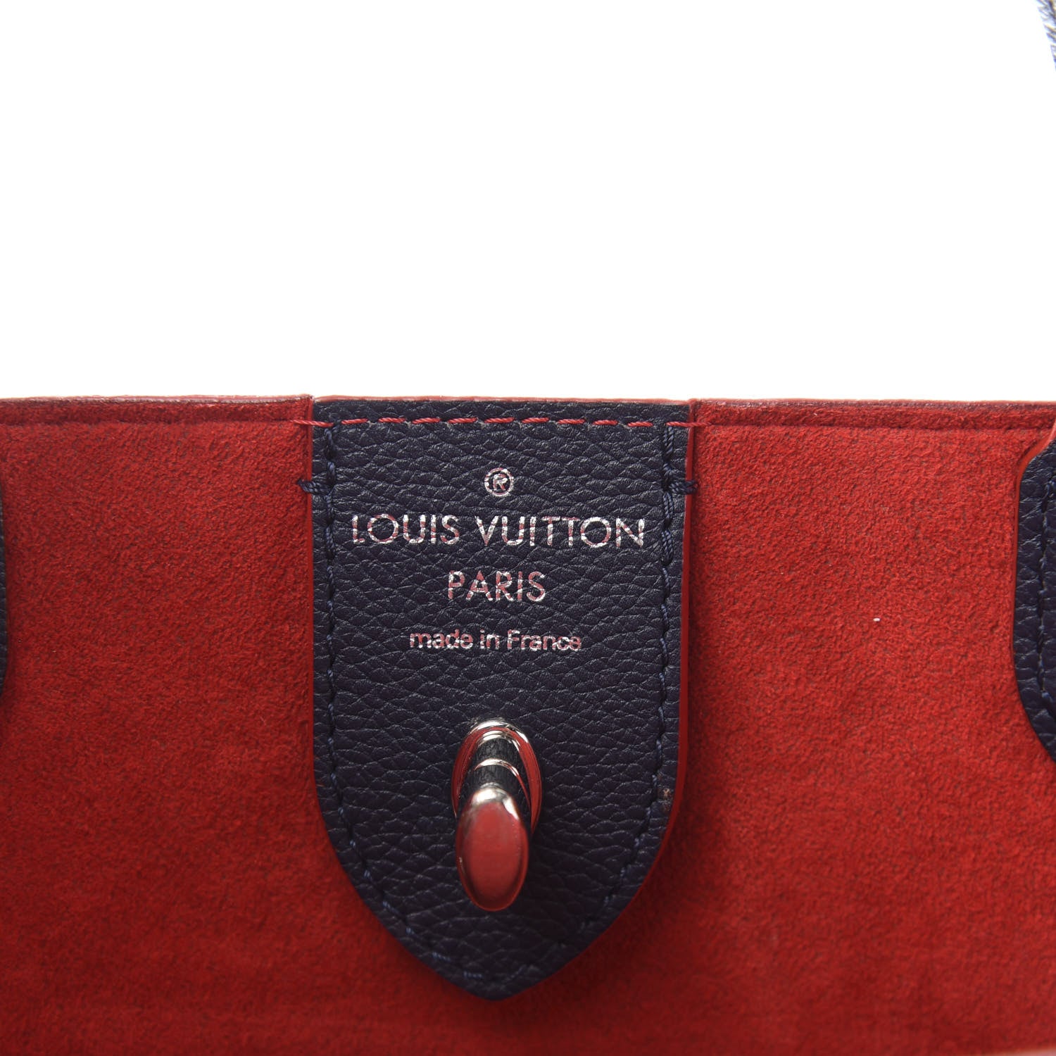 Louis Vuitton Calfskin Braided Lockme Cabas Marine Rouge 6 of 13