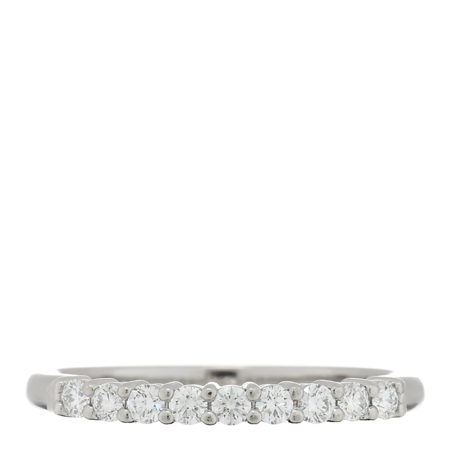 Platinum Diamond .27ct 2.2mm Half Circle Embrace Band Ring 55 7.25