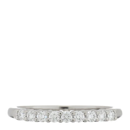 Tiffany Platinum Diamond .27ct 2.2mm Half Circle Embrace Band Ring 55 7.25 1 of 5