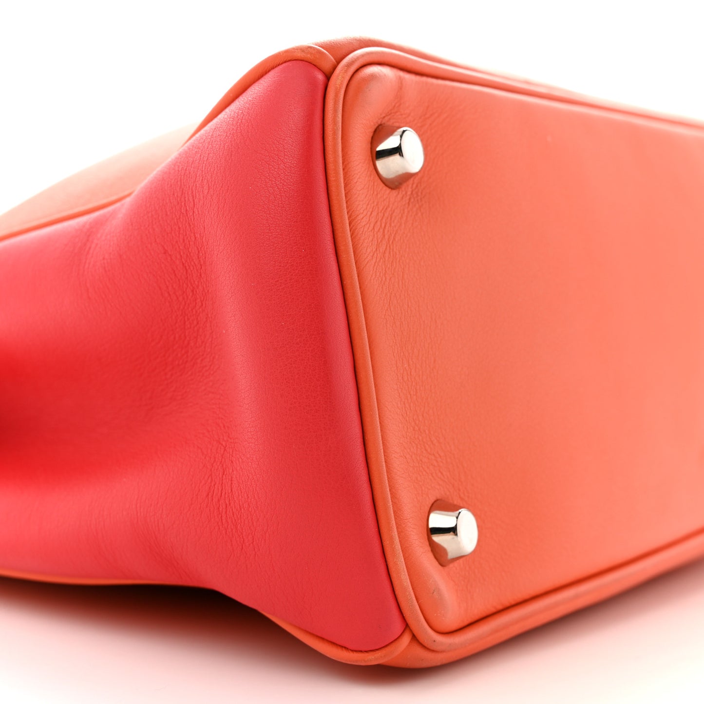 Smooth Calfskin Medium Tri-Color Diorissimo Tote Orange Fuchsia Red