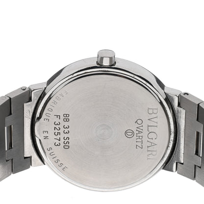 Bulgari Stainless Steel 33mm Quartz Watch Black 4 of 5