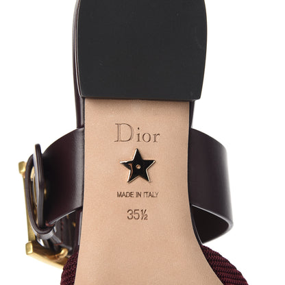 Christian Dior Technical Fabric D-Dior Ballerina Flat Mule 35.5 Rouge Black 6 of 9