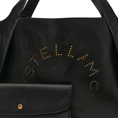 Stella McCartney Eco Alter Nappa East West Perforated Tote Black 8 of 10