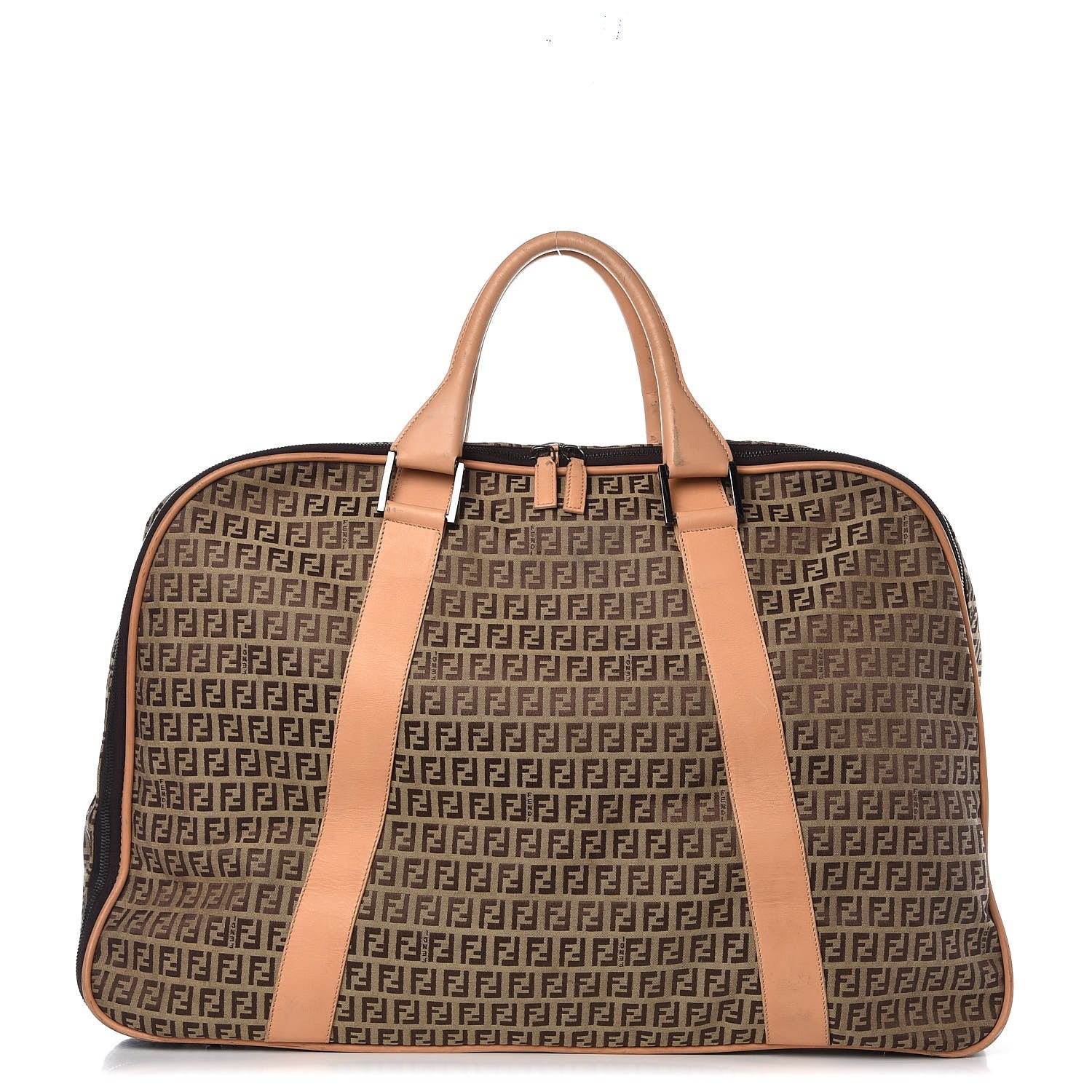Fendi Zucchino Large Travel Bag Tan 1 of 14