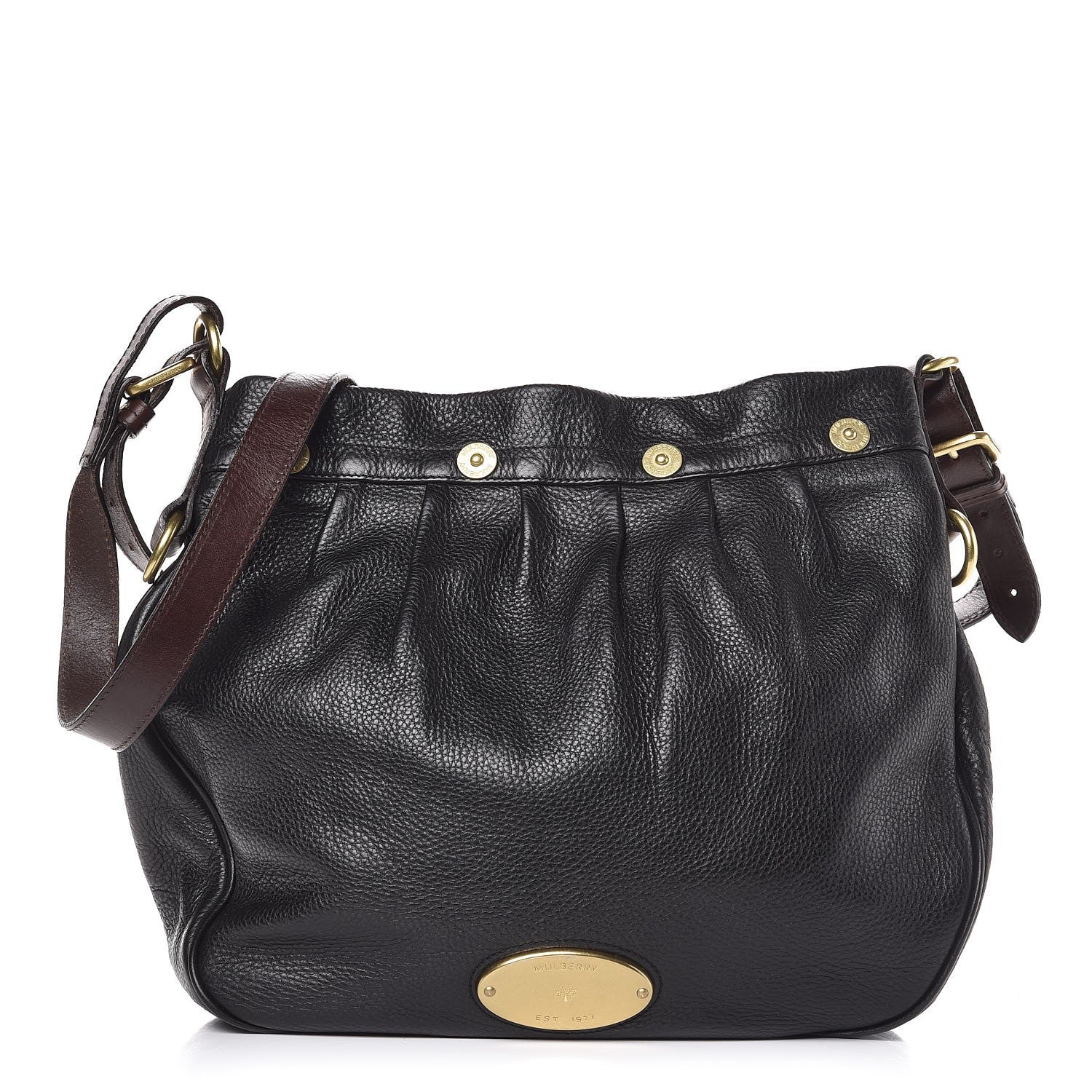 Mulberry Pebbled Calfskin Medium Mitzy Messenger Black 1 of 9