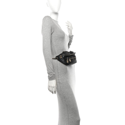 Chanel Iridescent Calfskin Quilted All About Waist Belt Bag Black 2 of 10