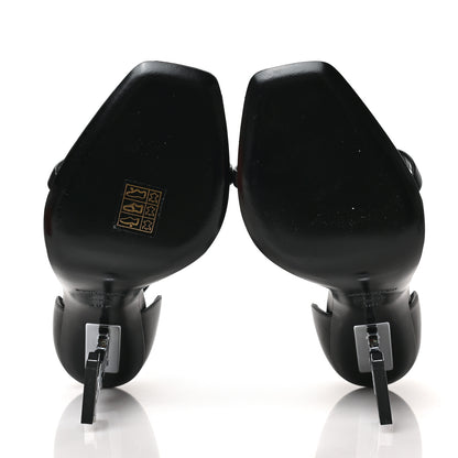 Saint Laurent Calfskin Opyum 110 Sandals 38.5 Black Silver 5 of 8