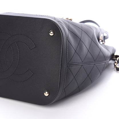 Chanel Calfskin Stitched Drawstring Bag Black 8 of 8