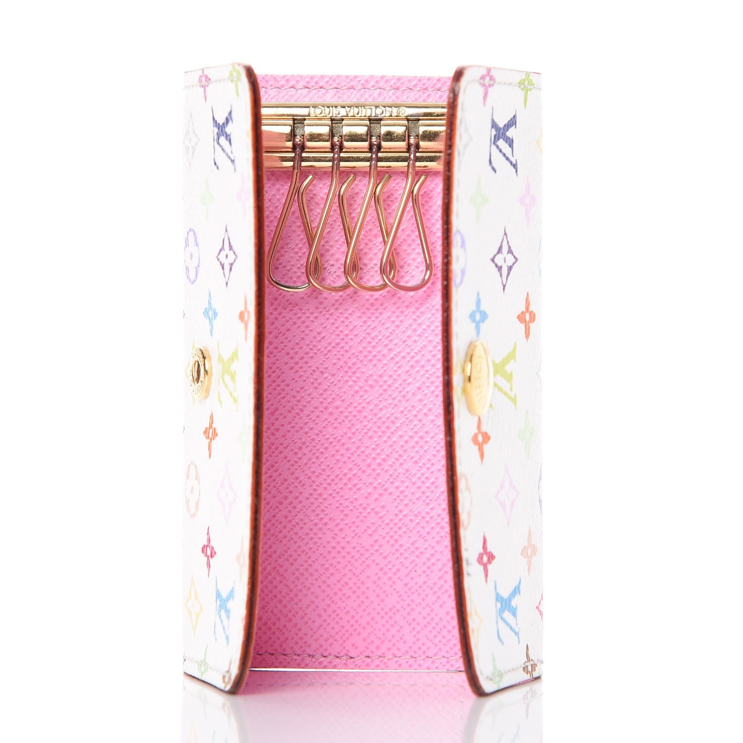 Louis Vuitton Monogram Multicolor Multicles 4 Key Holder White Litchi 5 of 7