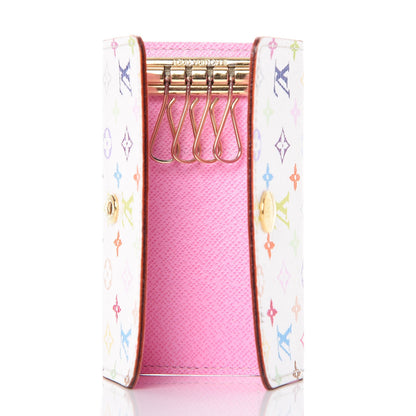 Louis Vuitton Monogram Multicolor Multicles 4 Key Holder White Litchi 5 of 7