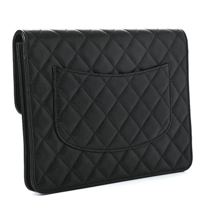 Chanel Caviar Quilted Square Flap Clutch Black 3 of 7