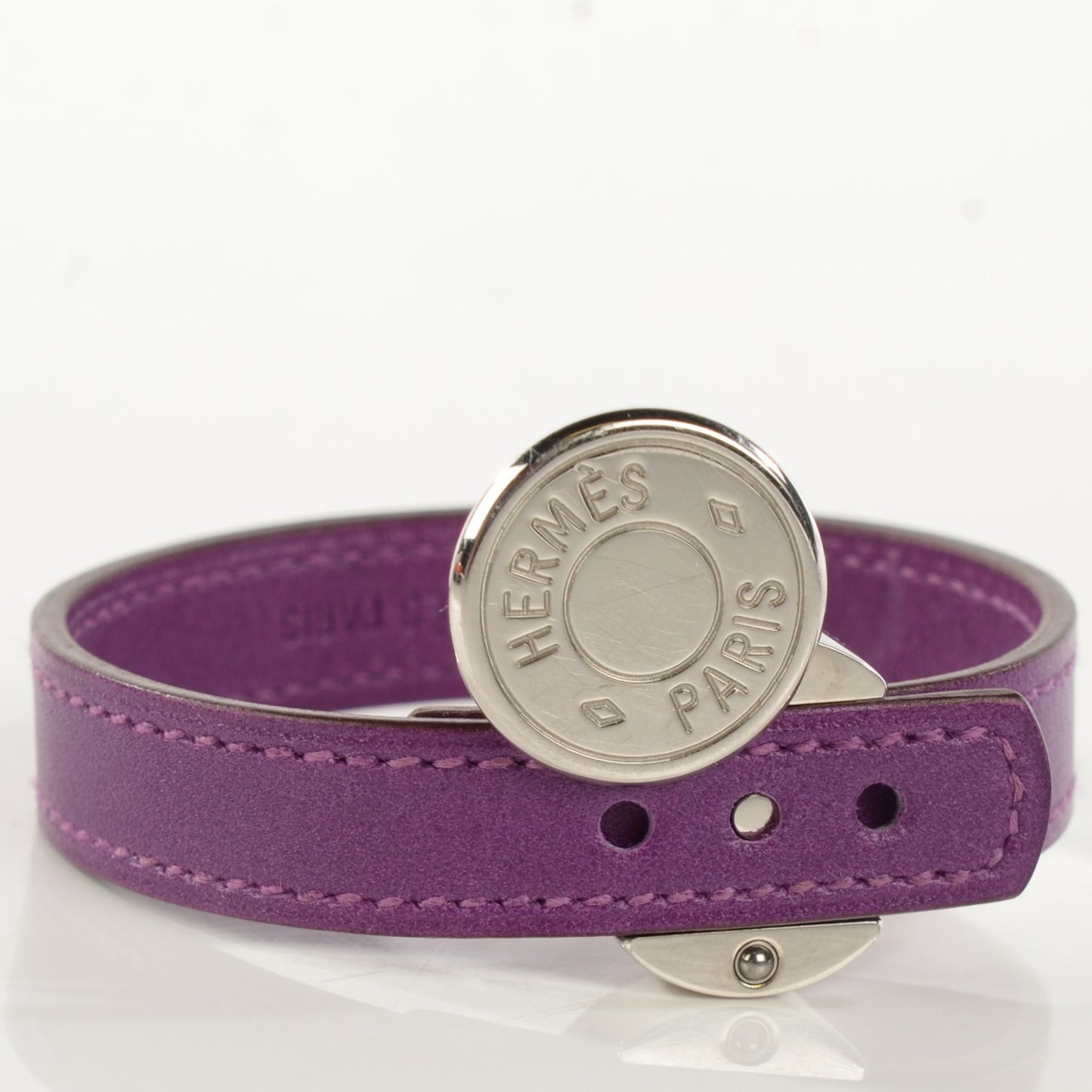 Tadelakt Chamonix Looping Interchangeable Simple Tour Bracelet M Black Violette