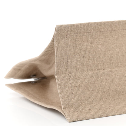 Saint Laurent Linen Calfskin Small Rive Gauche Tote Greggio Natural 9 of 10