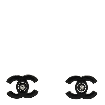 Chanel Resin CC Mademoiselle Earrings Black 1 of 6
