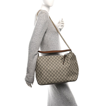 Gucci GG Supreme Monogram Large Linea A Hobo Light Brown 2 of 10
