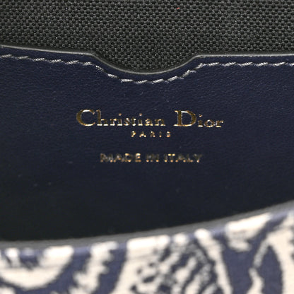 Christian Dior Canvas Toile de Jouy Reverse Embroidered Medium Bobby Flap Blue 6 of 9