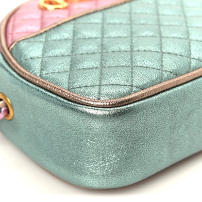 Gucci Laminated Nappa Trapuntata Mini Zumi Dome Shoulder Bag Rosa Lago Rame 9 of 11