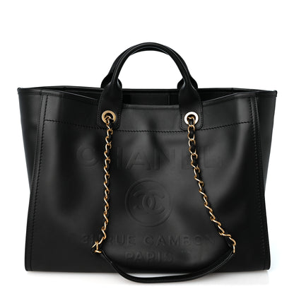 Chanel Calfskin Medium Deauville Tote Black 1 of 11