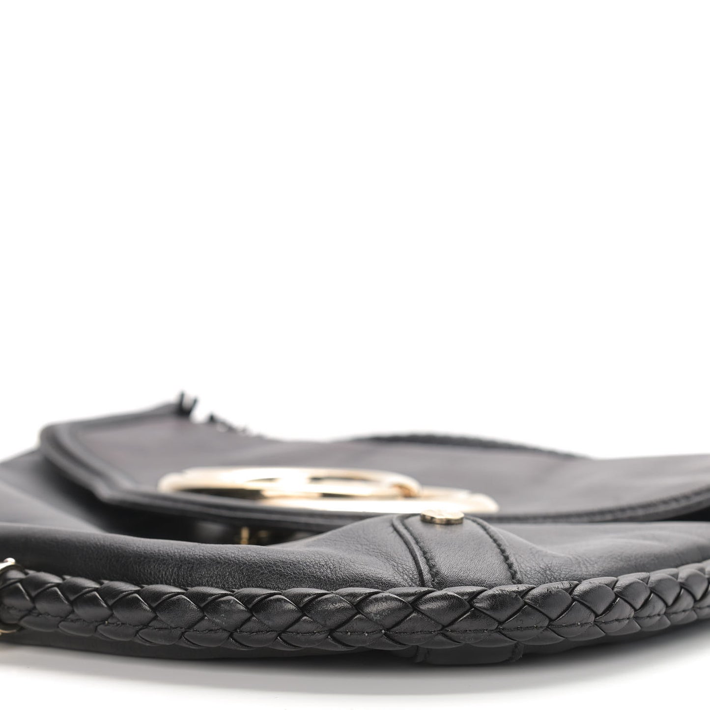 Calfskin Small Britt Tassel Shoulder Bag Black