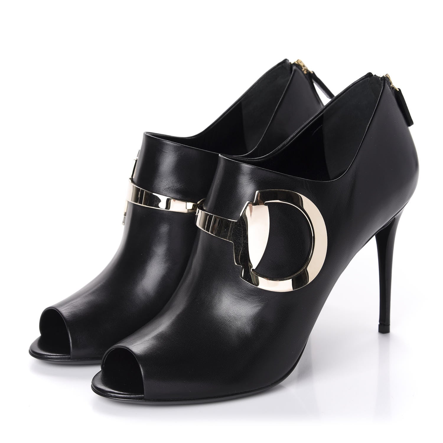 Gucci Malaga Kid Open Toe Pumps 40 Black 3 of 10