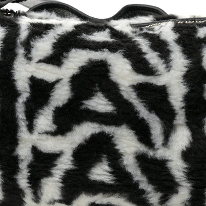 Marc Jacobs Faux Fur The Duffle Top Handle Bag Black White 8 of 10
