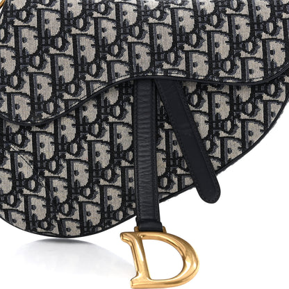 Christian Dior Oblique Saddle Bag Blue 8 of 11