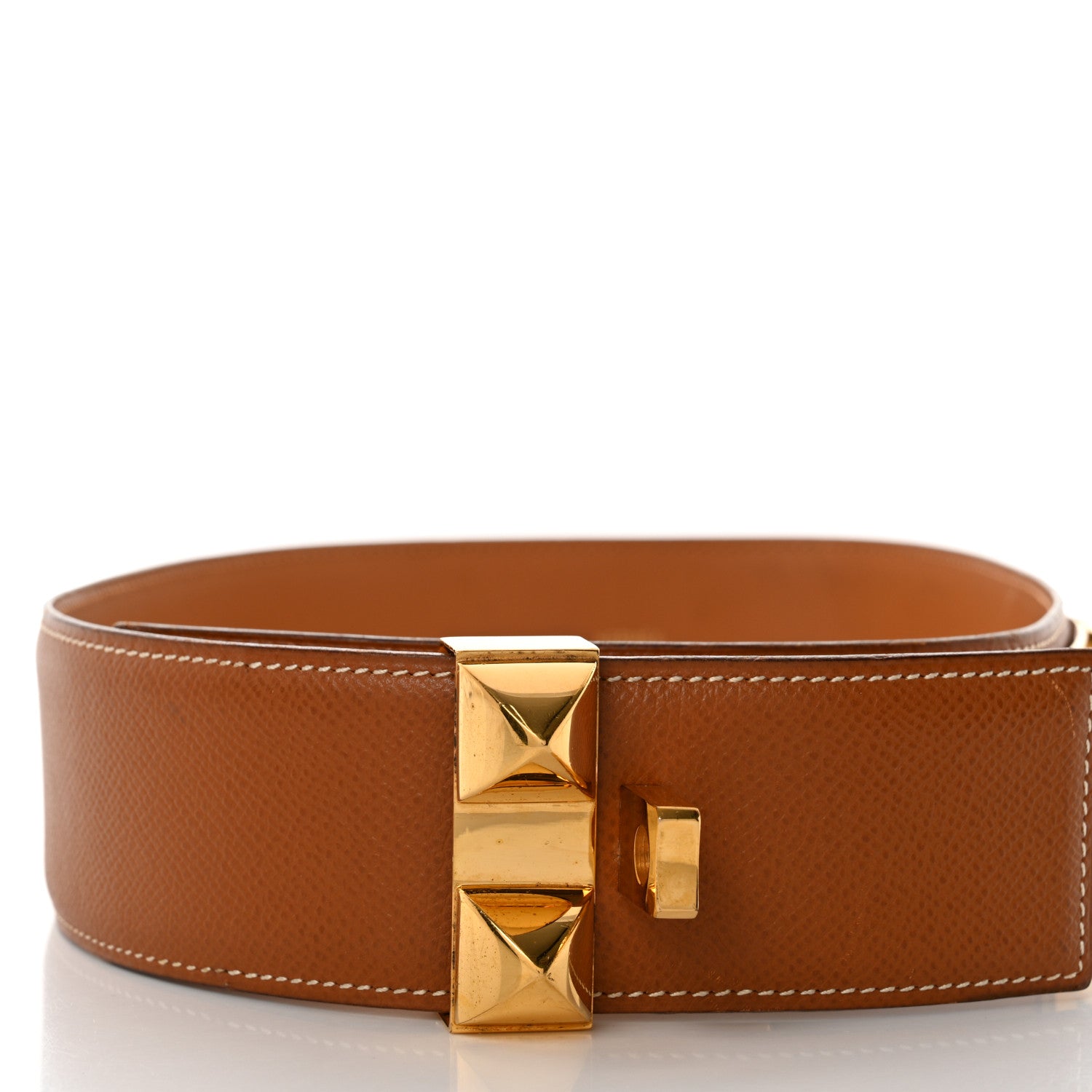 Hermes Courchevel Collier De Chien CDC Belt 66 Gold 6 of 9