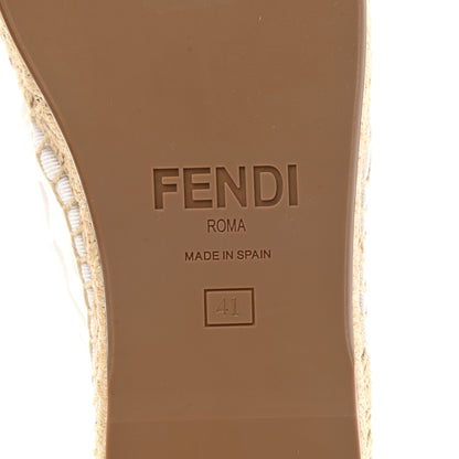 Fendi Nappa FF Embossed Espadrilles 41 Snow 7 of 12