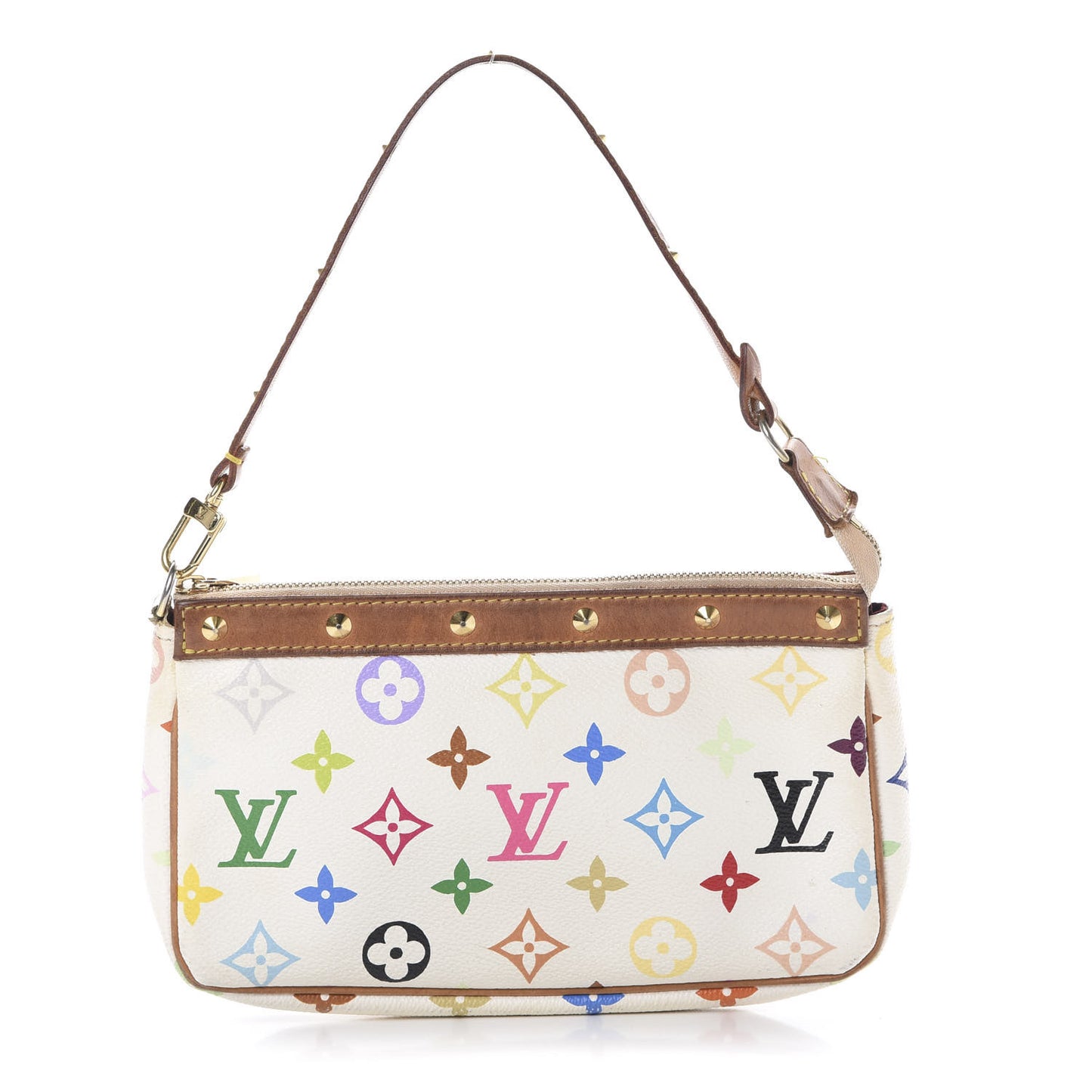 Monogram Multicolor Pochette Accessories White