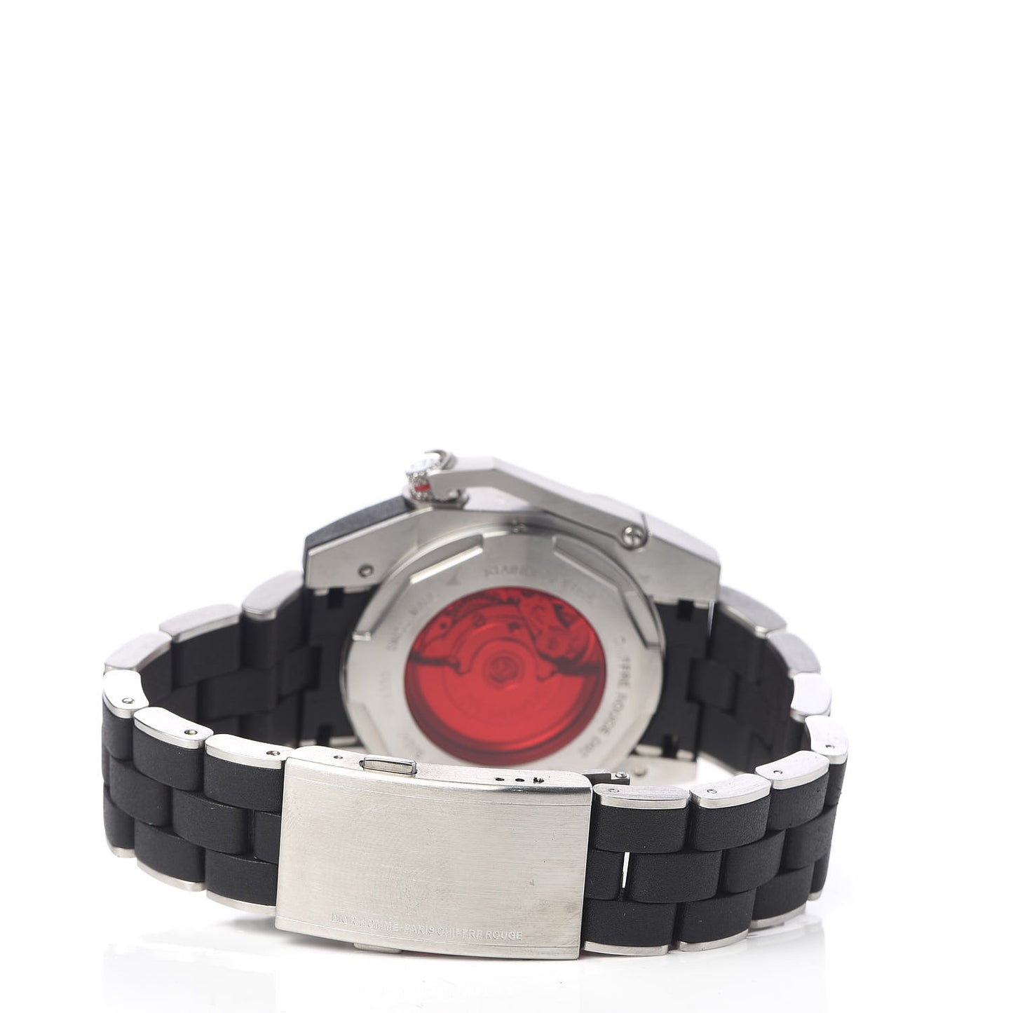 Stainless Steel Rubber 42mm Chiffre Rouge D02 Automatic Watch Black