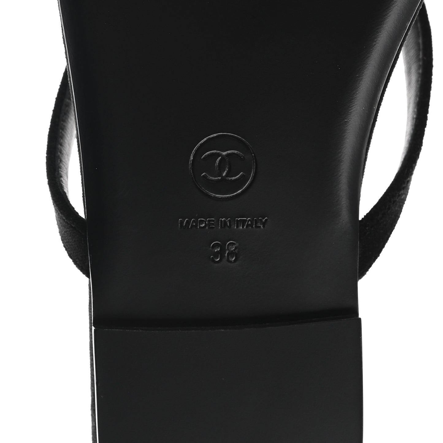 Velvet Crystal CC Thong Sandals 38 Black