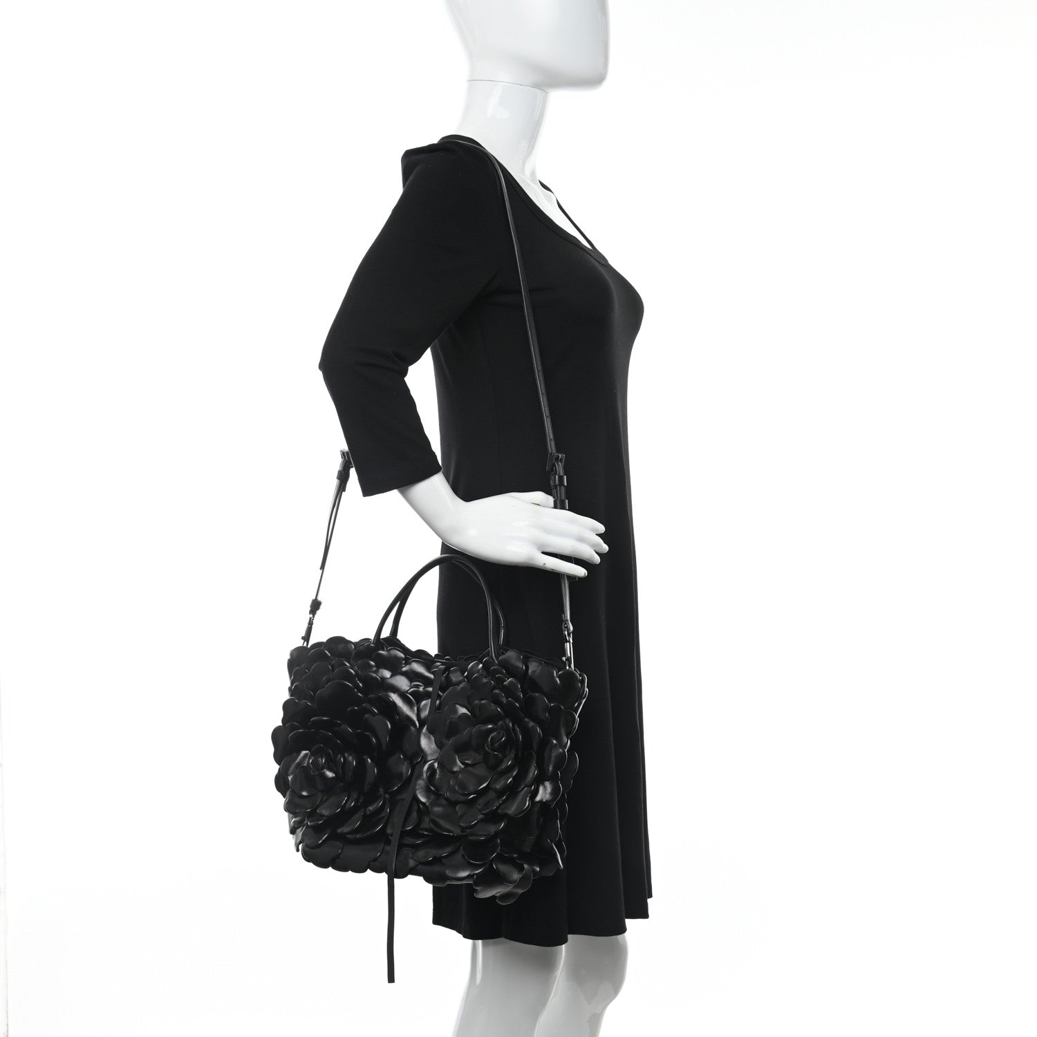 Valentino Garavani Nappa Atelier 03 Rose Edition Small Top Handle Bag Black 2 of 9