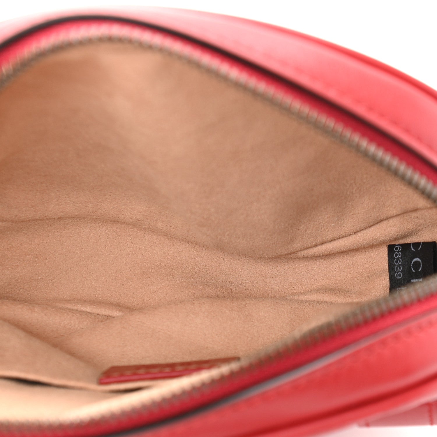 Gucci Calfskin Matelasse GG Marmont Belt Bag 85 34 Hibiscus Red 5 of 11