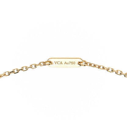 Van Cleef & Arpels 18K Yellow Gold Mother of Pearl Sweet Alhambra Butterfly Pendant Necklace 5 of 7