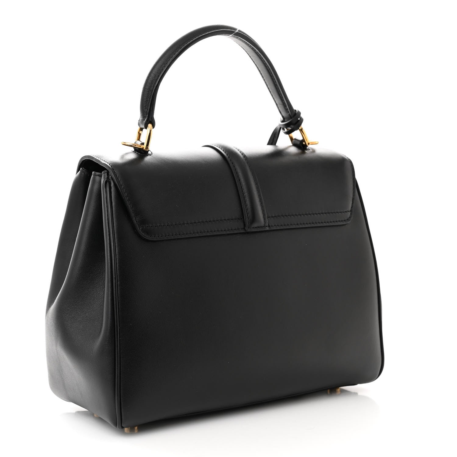 Celine Satinated Calfskin Small 16 Top Handle Bag Black 3 of 11