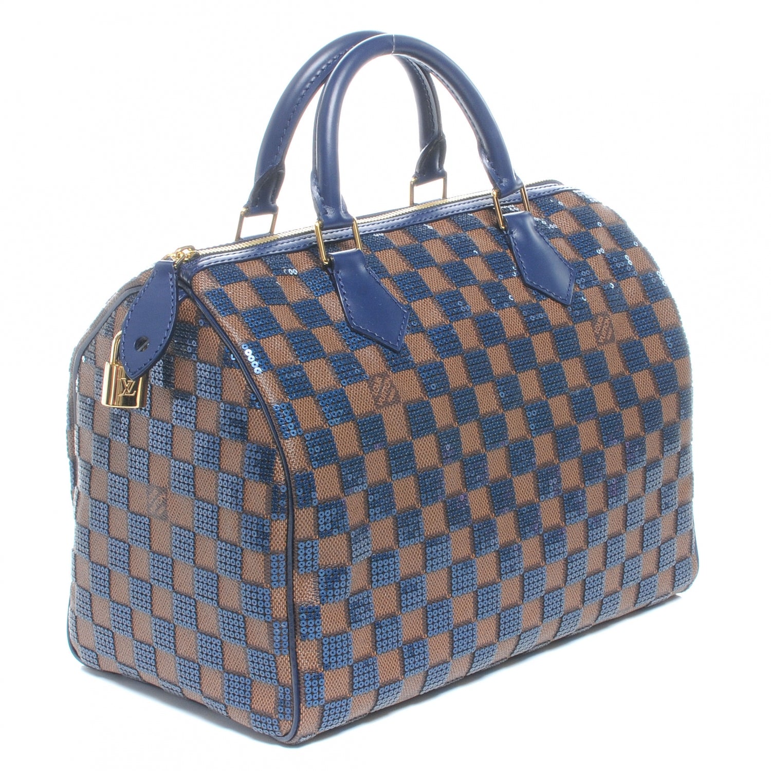 Louis Vuitton Damier Paillettes Speedy 30 Blue 3 of 8