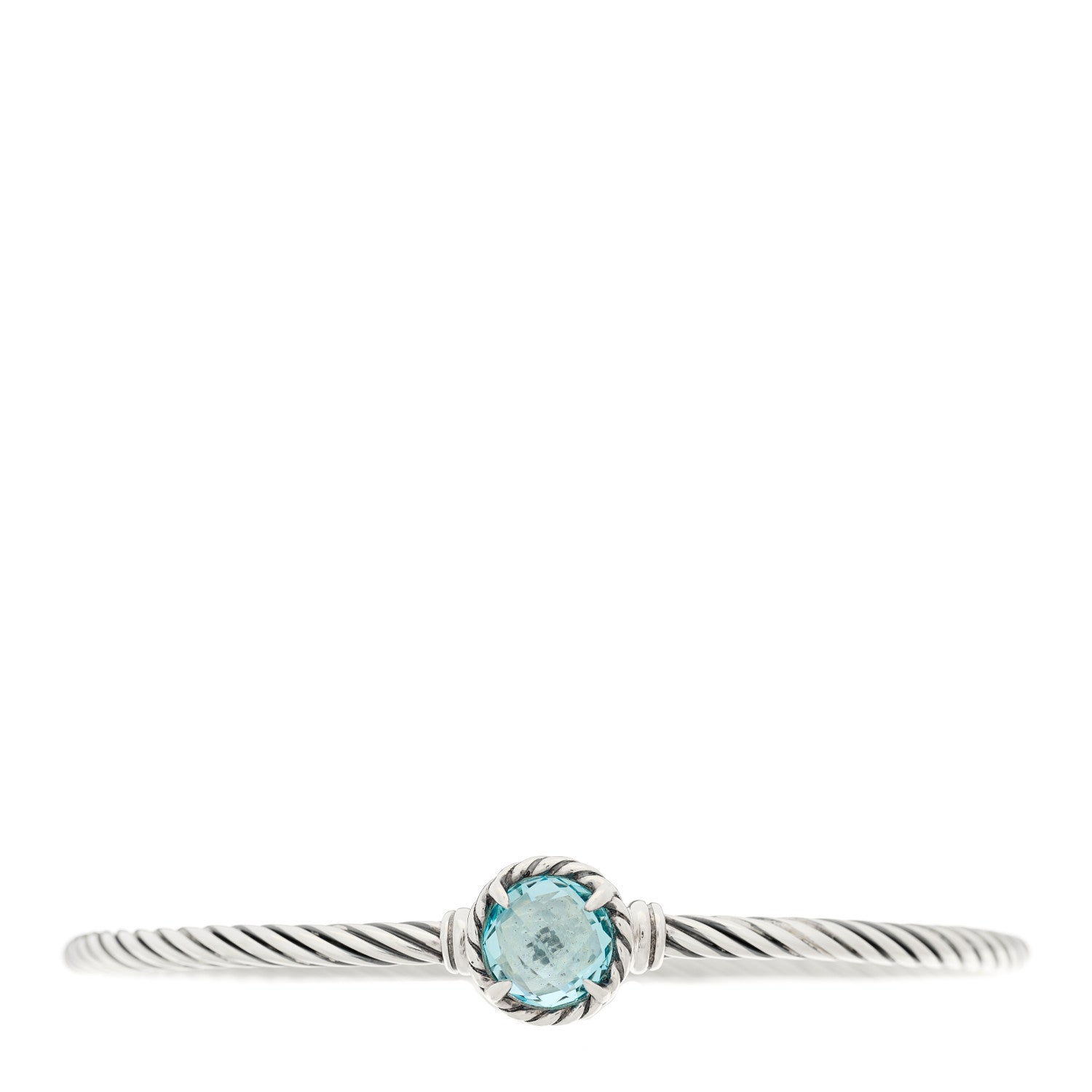 David Yurman Sterling Silver Blue Topaz 3mm Chatelaine Bracelet 1 of 3