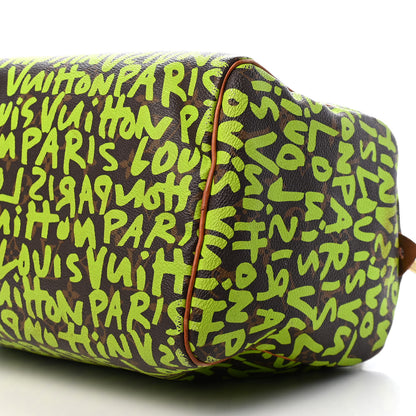 Louis Vuitton Monogram Graffiti Speedy 30 Green 9 of 9
