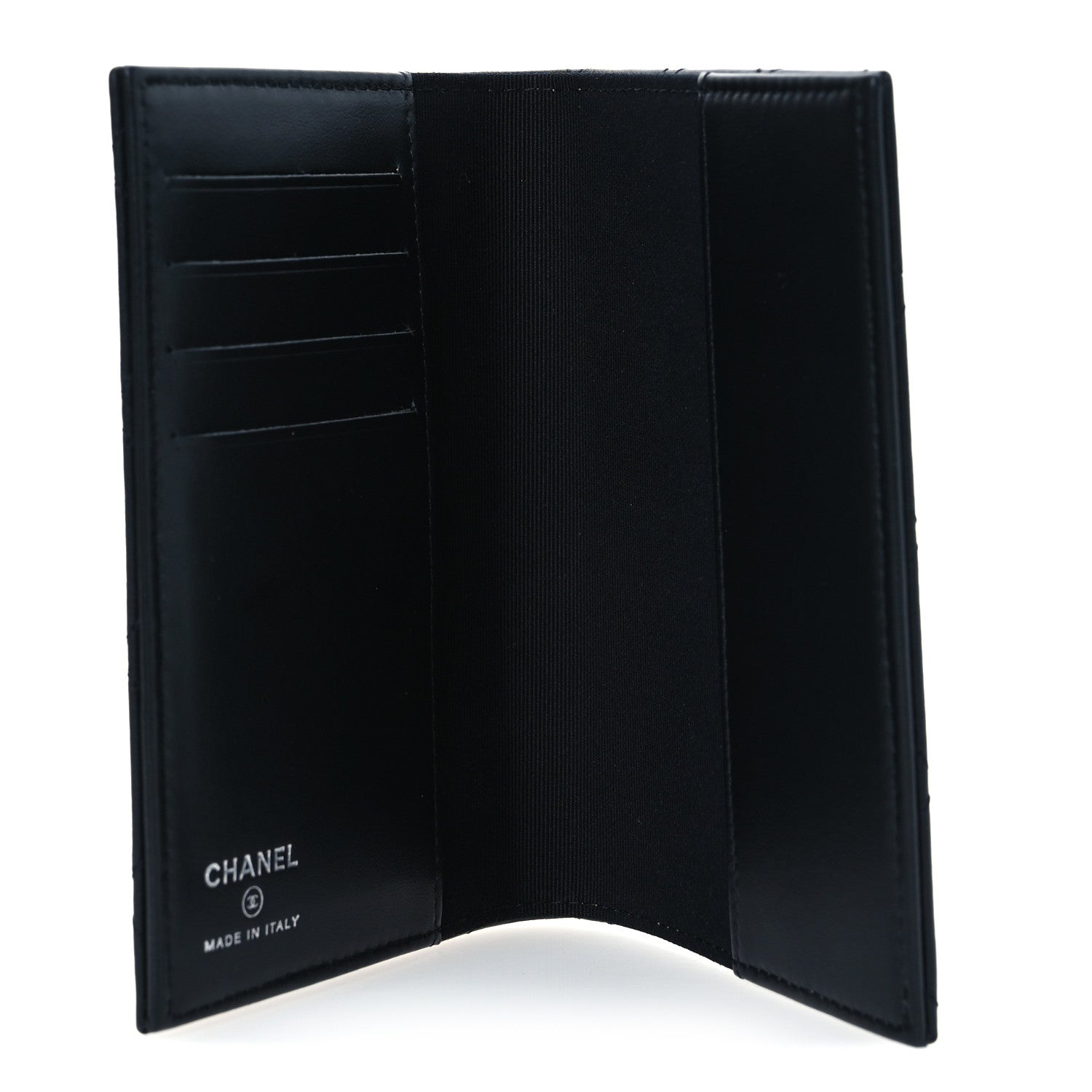 Chanel Grained Calfskin Quilted Card Holder Wallet So Black 5 of 9