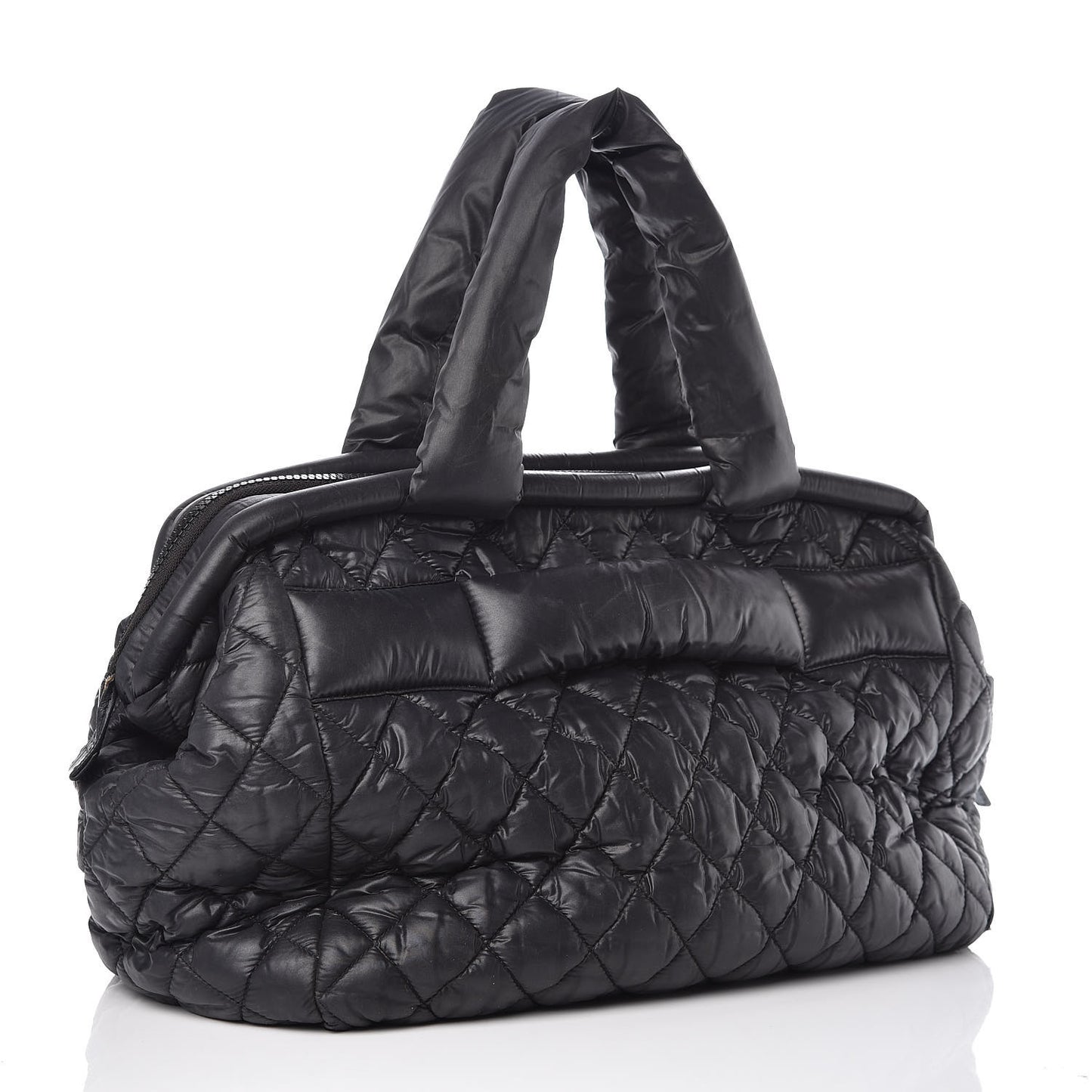 Nylon Quilted Coco Cocoon Bowler Black