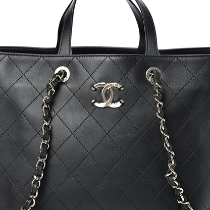 Chanel Calfskin Large Serial Shopper Tote Black 8 of 13
