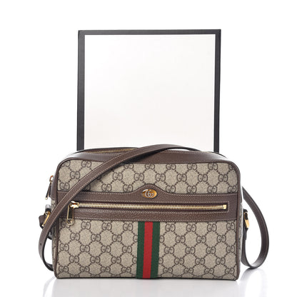 Gucci GG Supreme Monogram Web Small Ophidia Shoulder Bag Brown 10 of 10